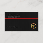 Plain Simple Black Light Grunge Business CEO Visitekaartje (Achterkant)