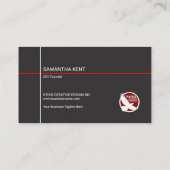 Plain Simple Grey Business CEO Visitekaartje (Achterkant)