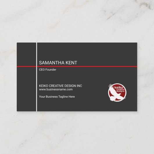 Plain Simple Grey Business CEO Visitekaartje (Achterkant)