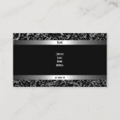 Plain Simple Silver Black Elegant Classy Visitekaartje (Achterkant)