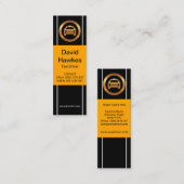 Plain Simple Yellow Placard Taxi Driver Mini Visitekaartje (Voorkant / Achterkant)