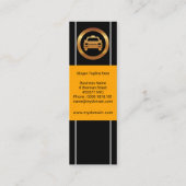 Plain Simple Yellow Placard Taxi Driver Mini Visitekaartje (Achterkant)