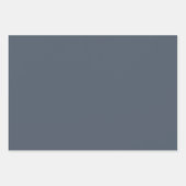 Plain Slate Marengo Medium Grijs Shades 3 Tones Inpakpapier Vel (Voorkant 2)