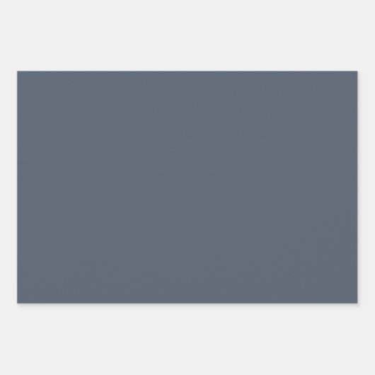 Plain Slate Marengo Medium Grijs Shades 3 Tones Inpakpapier Vel (Voorkant 2)