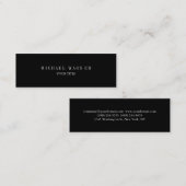 Plain Slim Professional Black Mini Mini Visitekaartje (Voorkant / Achterkant)