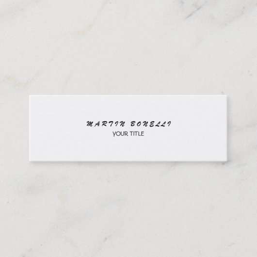 Plain Slim Professional Italic White Visitekaartje (Voorkant)