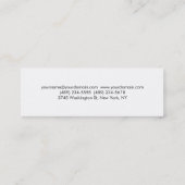 Plain Slim Professional White Color-Visitekaartje Mini Visitekaartje (Achterkant)
