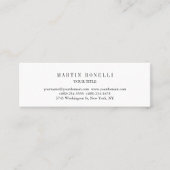 Plain Slim Professional Zwart-wit Mini Visitekaartje (Voorkant)