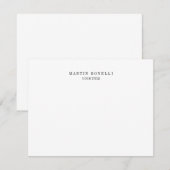 Plain Slim Professional Zwart-wit RSVP Kaartje (Voorkant / Achterkant)