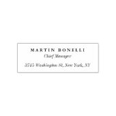 Plain Slim Professional Zwart-wit Zelfinktende Stempel (Design)