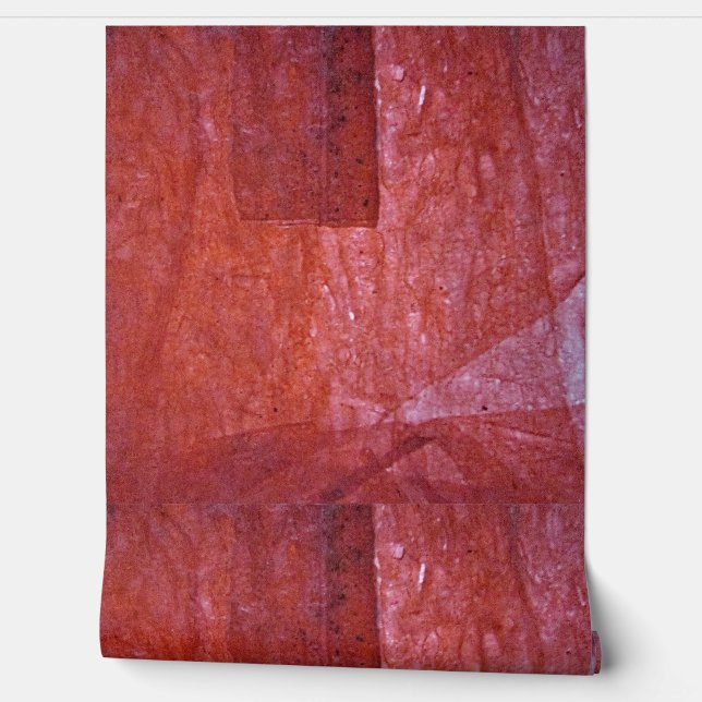 Plain smooth red texture Wallpaper,Zero waste red  Behang (Afrollen)