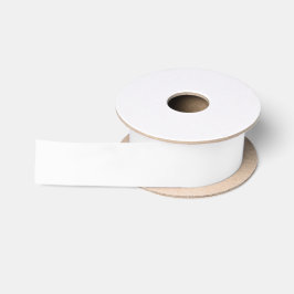 Plain Solid Winter White Satijnen Lint