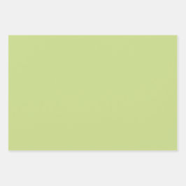 Plain Spring Bud Lime Green Shades 3 Tones Inpakpapier Vel