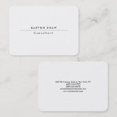 Plain Stijlvolle Chubby White Professionele Creati Visitekaartje (Voorkant / Achterkant)