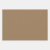 Plain Taupe Herten Bruin Tan Shades 3 Tones Inpakpapier Vel (Voorkant 3)