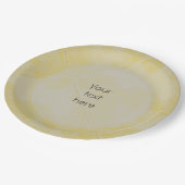 Plain tegelaardeoppervlak Geel elke tekst Papieren Bordje (Gekanteld)