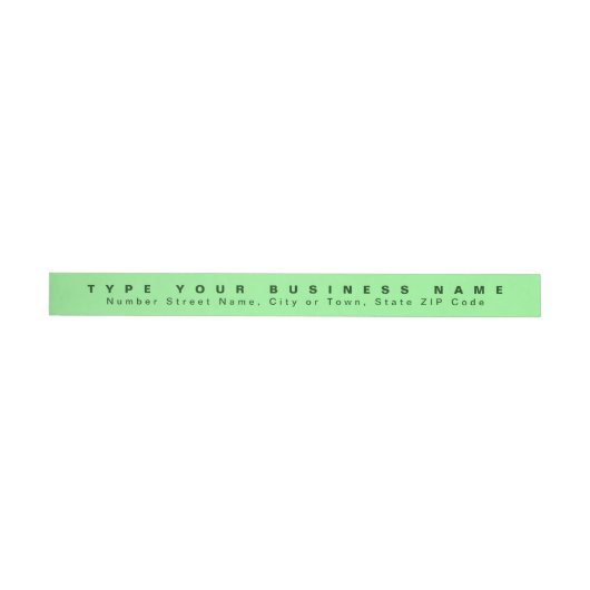 Plain teksten Light Green Business Address Slim (Individueel)