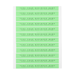 Plain teksten Light Green Business Address Slim