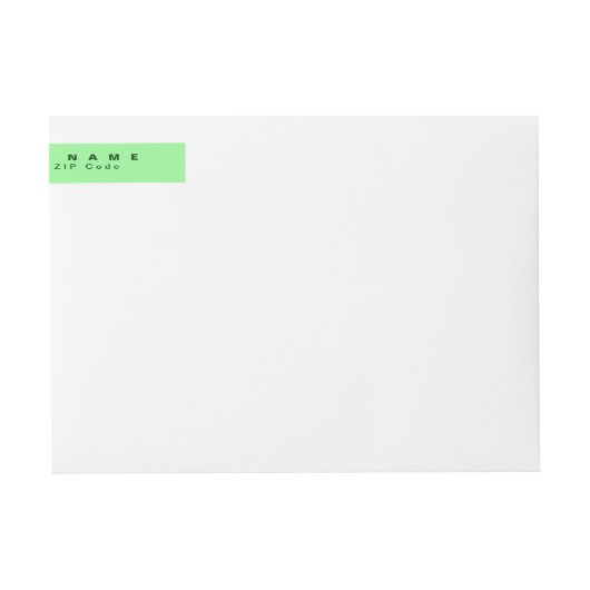 Plain teksten Light Green Business Address Slim (Voorkant)