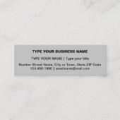 Plain Tekstontwerp aan de voorzijde van grijs Mini Visitekaartje (Voorkant)