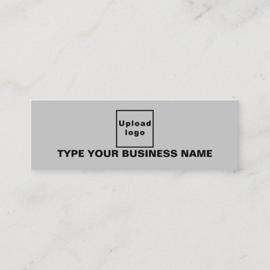 Plain Tekstontwerp aan de voorzijde van grijs Mini Visitekaartje (Achterkant)
