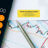 Plain Text Brand op geel retouradres Etiket