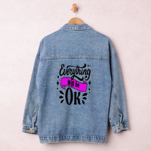 Plain Text Denim Jacket (Hangar)