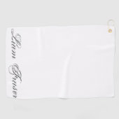 Plain Text Gepersonaliseerde Golfer Creëer Uw Eige Golfhanddoek (Horizontaal)