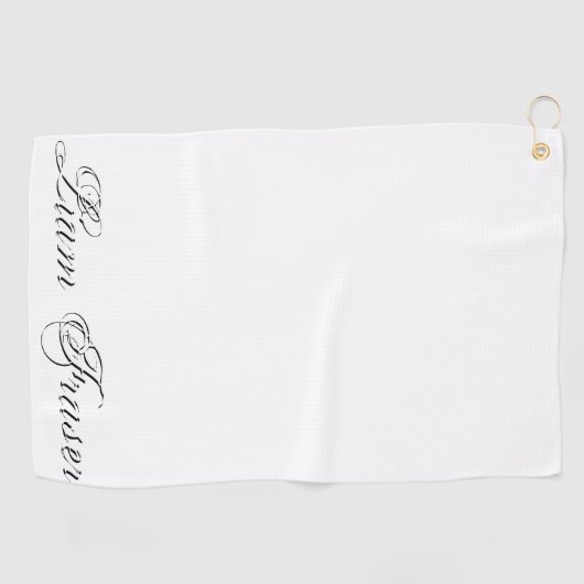 Plain Text Gepersonaliseerde Golfer Creëer Uw Eige Golfhanddoek (Horizontaal)