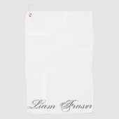 Plain Text Gepersonaliseerde Golfer Creëer Uw Eige Golfhanddoek (Voorkant)