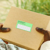 Plain Text Licht Groen Zakelijk Verzendlabel