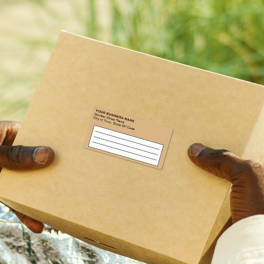 Plain Text Lichtbruin Zakelijk Verzendlabel