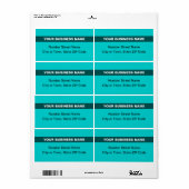 Plain Text met Highlight Blauwgroen Groene Verzend Etiket (Full Sheet)