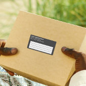 Plain Text Zwart Zakelijk Verzendlabel