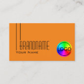 Plain Tiger Sinaasappel Eenvoudig met Logo Profess Visitekaartje (Voorkant)