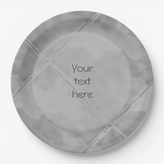 Plain Tile Ceramic Surface Greface any Text Papieren Bordje (Voorkant)