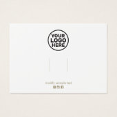 Plain toevoegen Aanpassen Beeldscherm Hairclip Bar Visitekaartje (Voorkant)