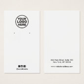 Plain Toevoegen Logo Elke kleur Oorbel Display Kaa Visitekaartje (Voorkant /achterkant)