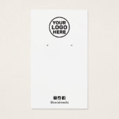 Plain Toevoegen Logo Elke kleur Oorbel Display Kaa Visitekaartje (Voorkant)