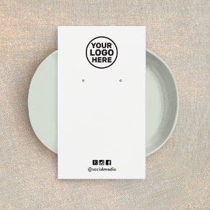 Plain Toevoegen Logo Elke kleur Oorbel Display Kaa Visitekaartje