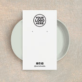 Plain Toevoegen Logo Elke kleur Oorbel Display Kaa Visitekaartje