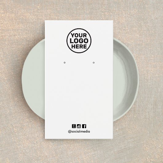 Plain Toevoegen Logo Elke kleur Oorbel Display Kaa Visitekaartje