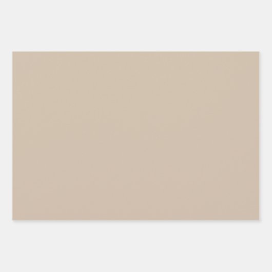 Plain Toscaanse Vanille Khaki Tan Shades 3 Tones Inpakpapier Vel (Voorkant 2)