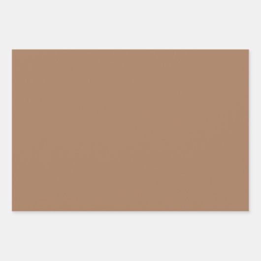Plain Toscaanse Vanille Khaki Tan Shades 3 Tones Inpakpapier Vel (Voorkant)