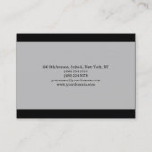 Plain Trendy Grijs Zwart Professioneel Creatief Visitekaartje (Achterkant)