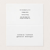 Plain Trendy Minimalist Professional Visitekaartje (Buitenkant ongevouwen)