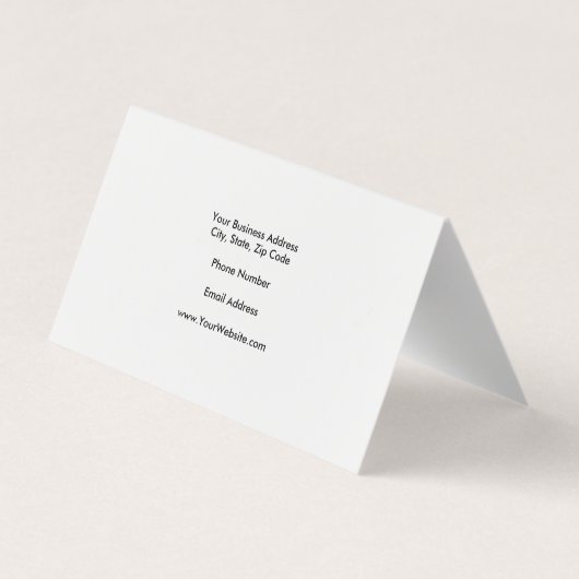 Plain Trendy Minimalist Professional Visitekaartje (Achterkant)