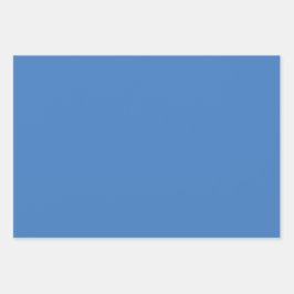 Plain Tufts Lake Shadow Blue Shades 3 Tones Inpakpapier Vel