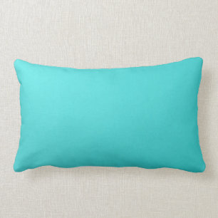 Plain turquoise gooit loodslopende lumbool kussen