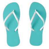 Plain Turquoise teenslippers (Voetbed)